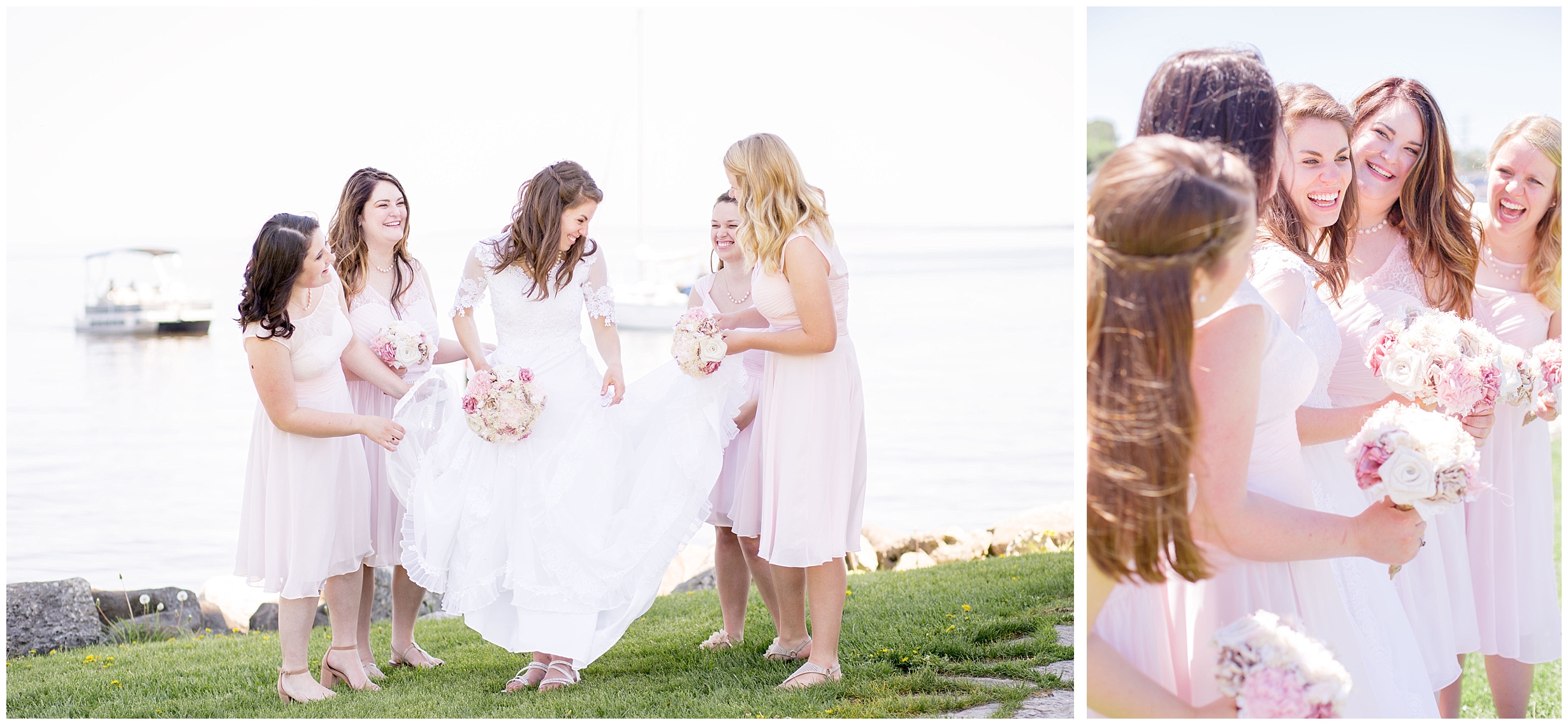 blush and navy spring wedding in fond du lac wi