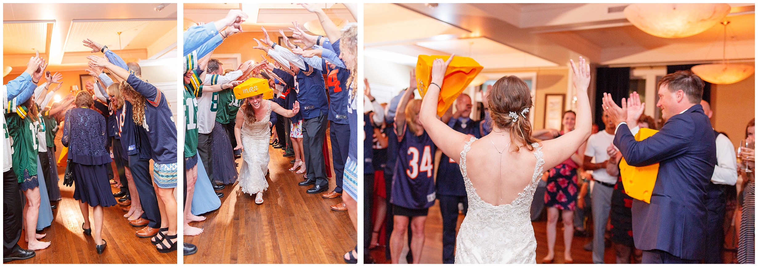packers vs bears wedding reception gag