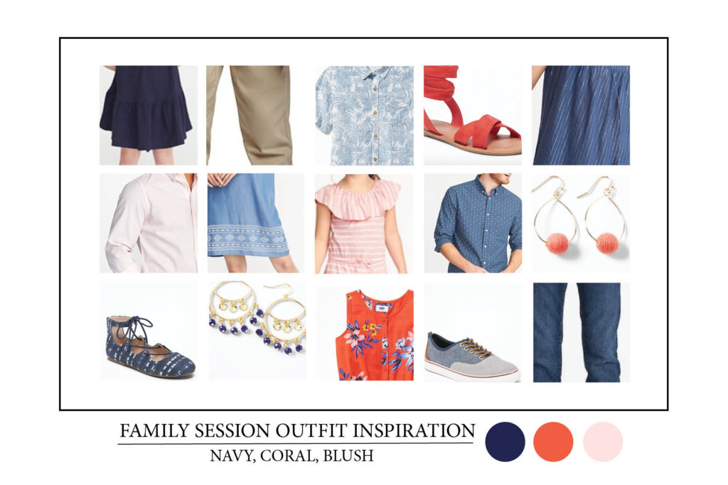 navy_coral_blush spring summer family photo outfit inspiration